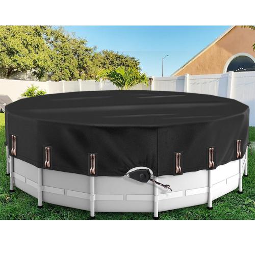 Polyester Waterproof Pool Cover durable & anti ultraviolet Solid black PC