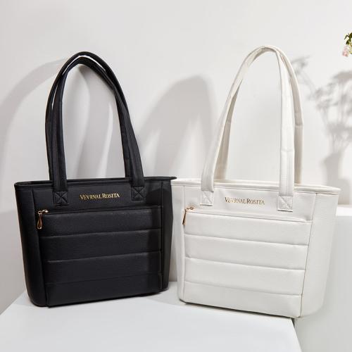 PU Leather Tote Bag Shoulder Bag large capacity PC