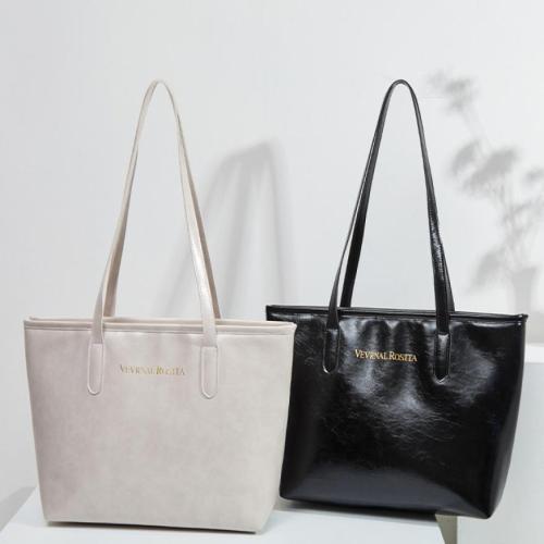 PU Leather Tote Bag Bag Suit two piece Set