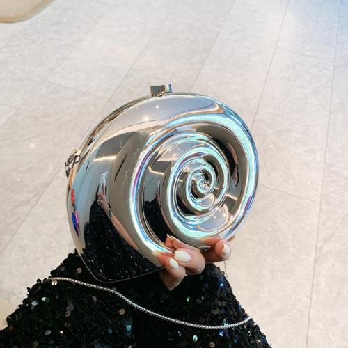 PVC Shell Shape Clutch Bag with chain PC