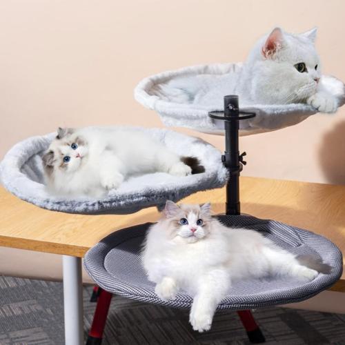 Plush & Mesh Fabric adjustable & rotatable & Multifunction Pet Hammock portable & hardwearing & detachable mixed colors PC