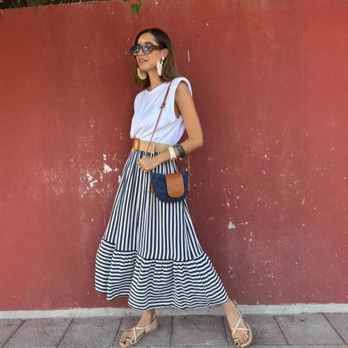 Polyester Maxi Skirt & loose mixed colors :XL PC