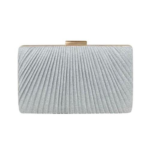 Polyester Pleat & Easy Matching Clutch Bag with chain PC