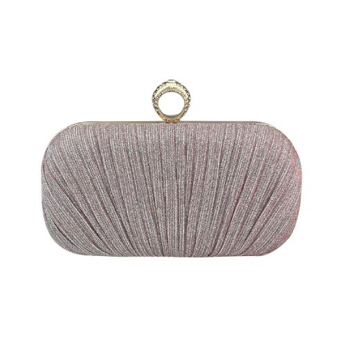 Polyester Pleat & Easy Matching Clutch Bag with chain PC
