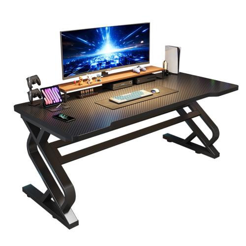 Steel & Synthetic Wood PC Desk durable & thickening black PC