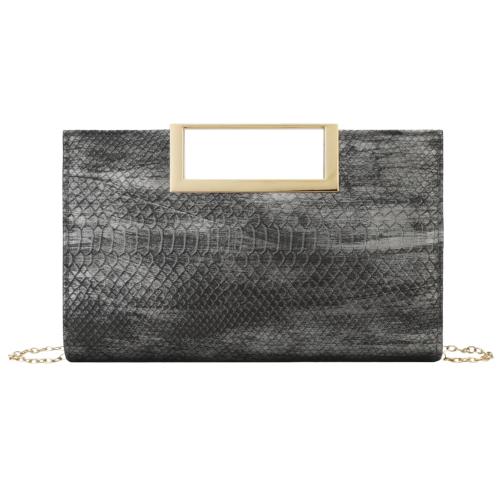 PU Leather Easy Matching Clutch Bag with chain snakeskin pattern PC