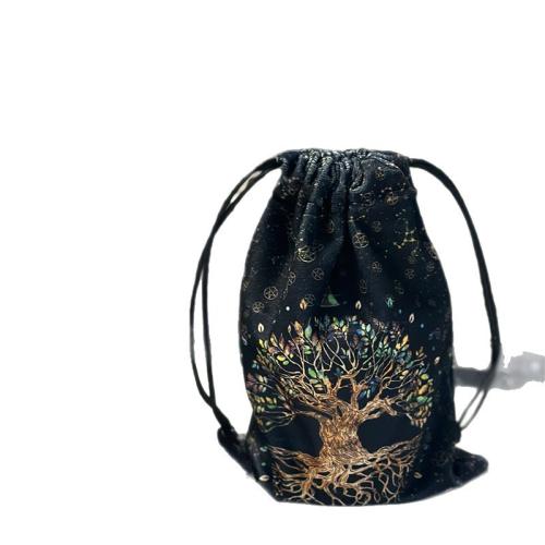 Flannelette Multifunction Gift Bag portable tree pattern black PC