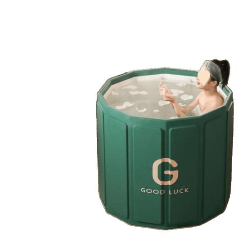 PVC & Cotton foldable Bathtub green PC