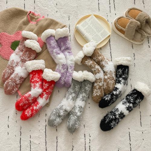 Acrylic Women Floor Socks antifriction & thicken & anti-skidding & thermal Napping : Pair