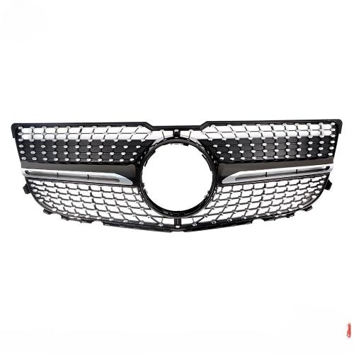 Chrome Front Grille Diamond Grill For Mercedes-Benz GLK250 GLK350 X204 2013-2015