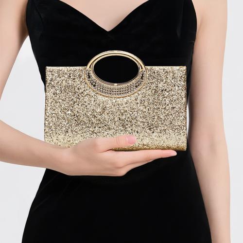 PU Leather Box Bag Clutch Bag with rhinestone PC