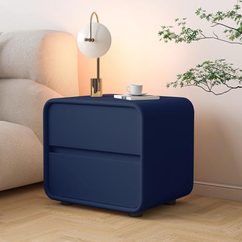 Microfiber Leather & Wooden Bedside Cabinet Solid PC