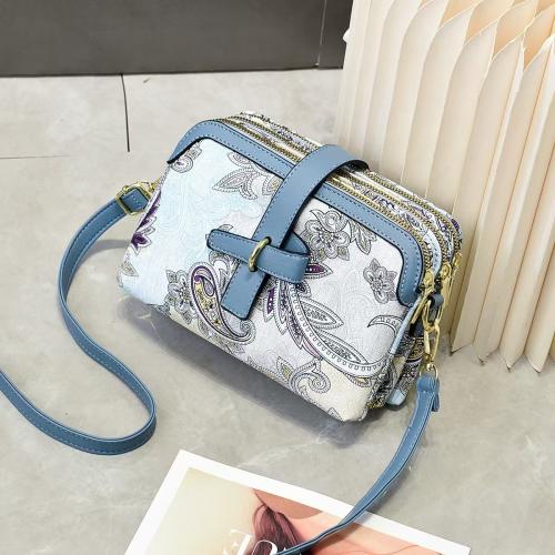 PU Leather Printed & Box Bag Shoulder Bag double layer PC