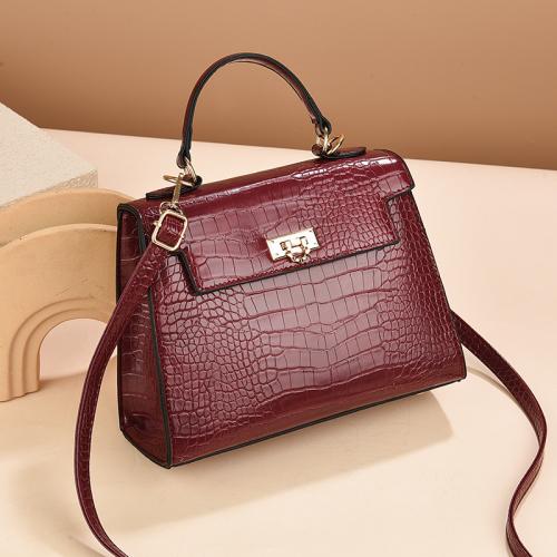 PU Leather cross body & Tote Bag & Easy Matching Handbag crocodile grain PC