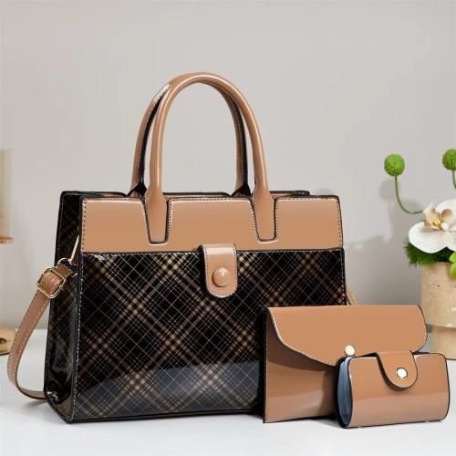 PU Leather Bag Suit large capacity & three piece Set