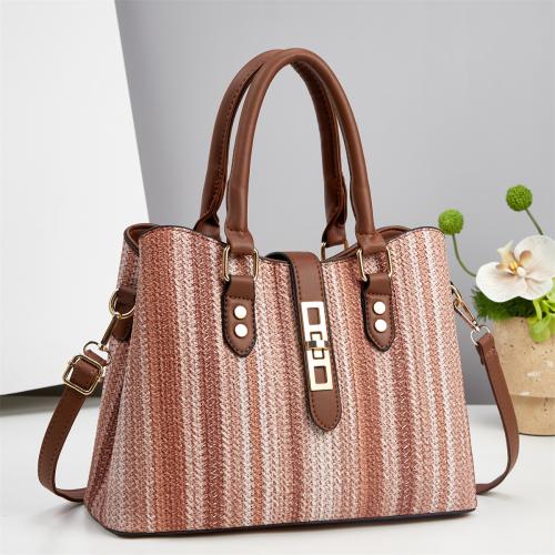 PU Leather cross body Handbag contrast color & large capacity PC