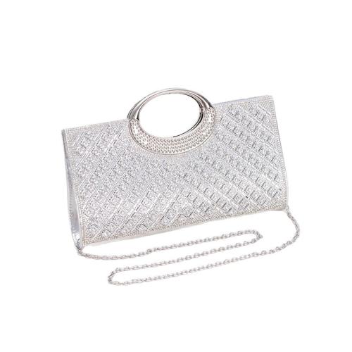 PU Leather & Polyester Clutch Bag durable & with rhinestone PC