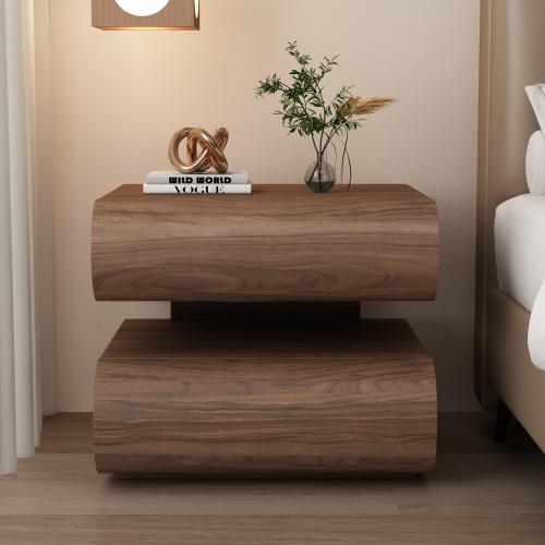 Scratch-Resistant Fabric & Solid Wood Multifunction Bedside Cabinet PC