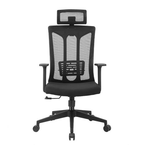Cloth & Sponge & Nylon Office Chair rotatable & breathable black PC