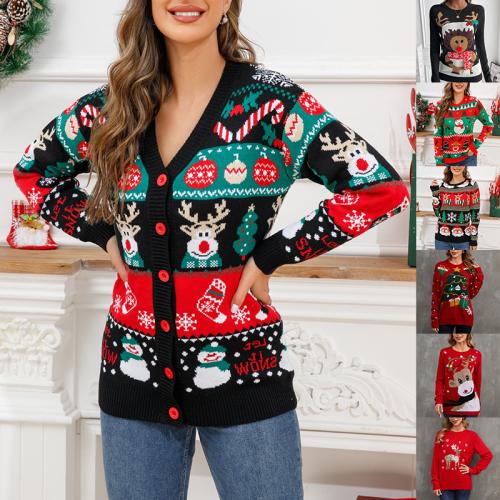 Acrylic Women Sweater christmas design & loose PC
