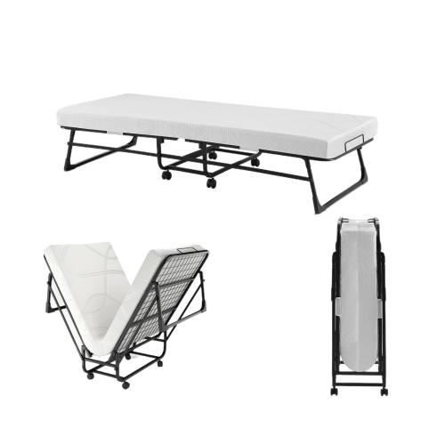 Sponge & Steel Soft Foldable Bed durable black PC