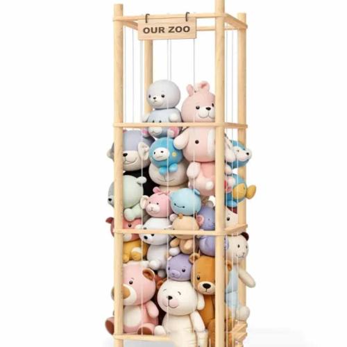 Wood Shelf for storage & durable & large capacity yellow PC