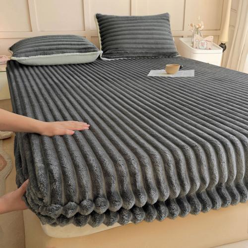 Plush Bed Fitted Sheet thicken & thermal PC
