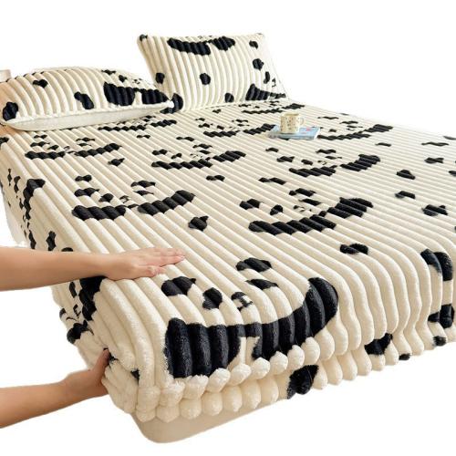 Plush Bed Fitted Sheet thicken & thermal PC