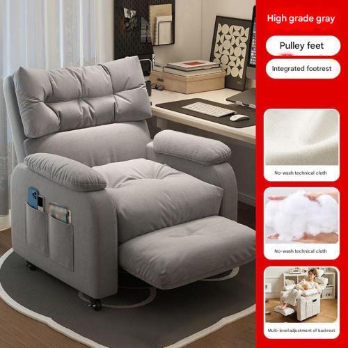 Technical Farbic & PP Cotton single Office Chair adjustable Solid gray PC