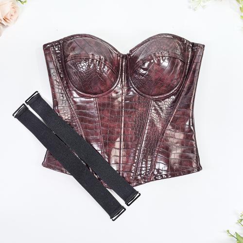 PU-leer Sexy Korset gemengde kleuren stuk