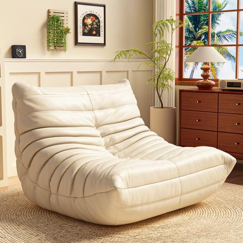 Scratch-Resistant Fabric & Sponge & Suede Lazy Sofa PC