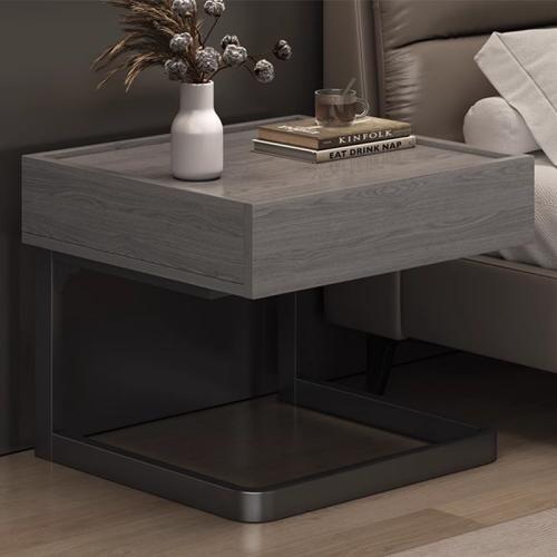 Metal & Wooden Bedside Cabinet PC