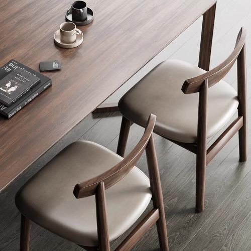 Memory Foam & Solid Wood & PU Leather & Cotton Linen Casual House Chair PC