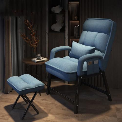 Metal & Flannelette & Cotton Linen single Office Chair adjustable PC