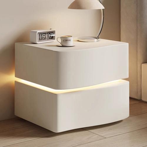 Scratch-Resistant Fabric & Solid Wood Bedside Cabinet dustproof & double layer PC