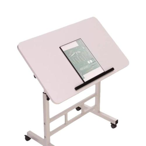 Steel & Wooden PC Desk with caster & adjustable PC