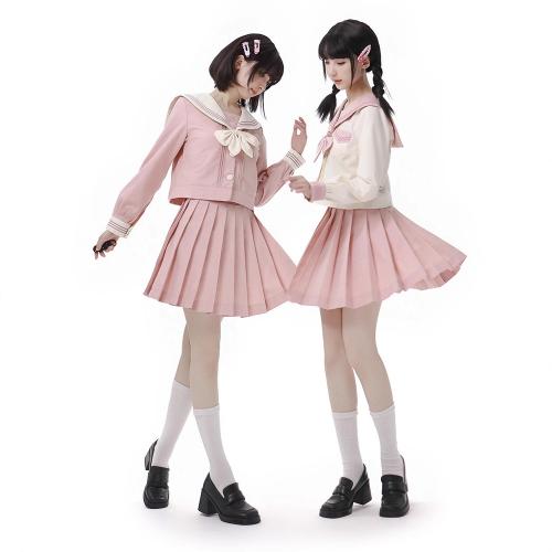 Polyester Women Sailor Suit & two piece Set