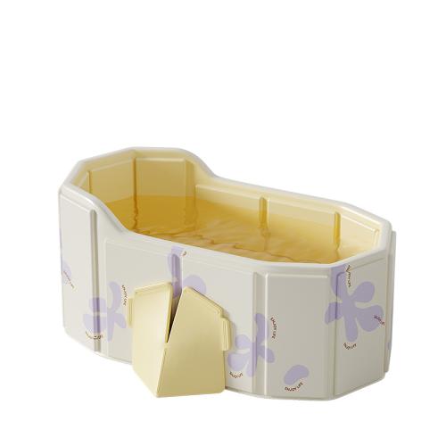 Medium Density Fiberboard & Pearl Cotton & PVC heat preservation Foldable Bathtub durable printed PC