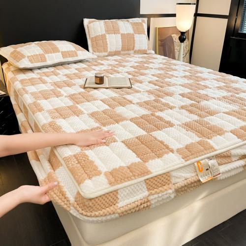 Plush & Cotton Bed Fitted Sheet & thermal PC