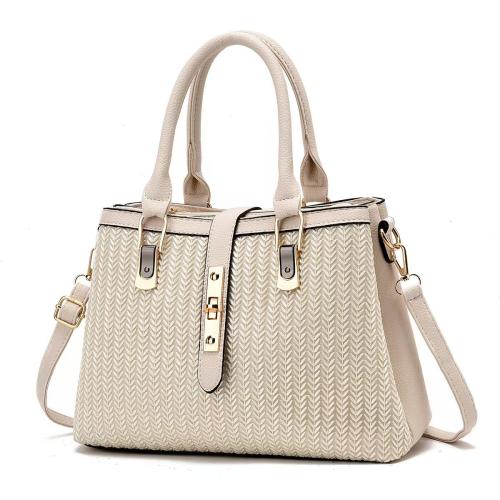 PU Leather Patchwork Bag Handbag large capacity PC