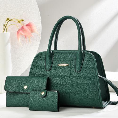 PU Leather Bag Suit large capacity & three piece Set