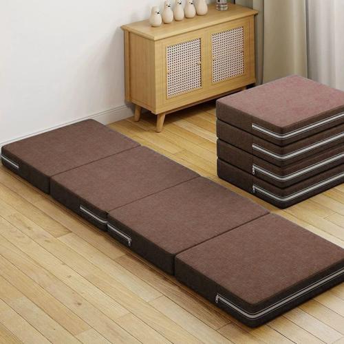 Sponge & Linen Foldable Bed Mattress Solid PC