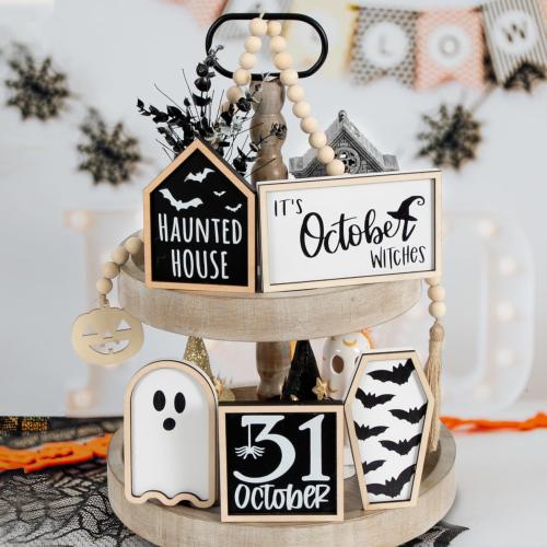 Wood Decoration Halloween Design PC