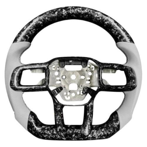Custom Forged Carbon Fiber Leather Steering Wheel for 2024-2025 Ford Mustang