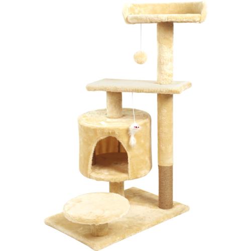Sisal Hemp & Wooden & Plush Multifunction Cat Climbing Frame hardwearing PC
