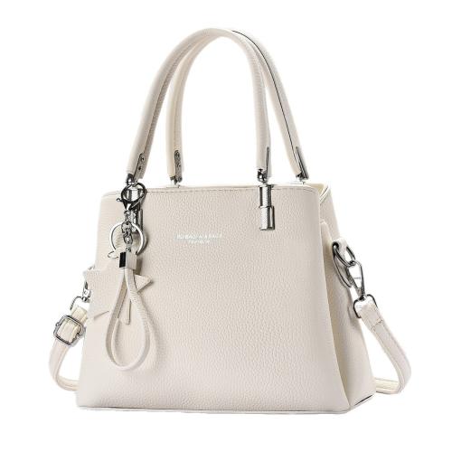 PU Leather Handbag with hanging ornament & attached with hanging strap PC