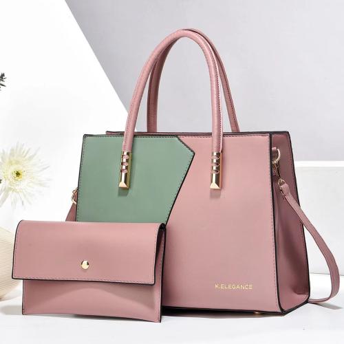 PU Leather Tote Bag Bag Suit large capacity & two piece Set