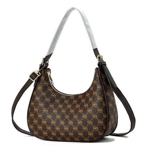 PU Leather Printed Shoulder Bag attached with hanging strap PC