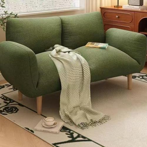 Scratch-Resistant Fabric & Flannelette Sofa Bed adjustable Metal & PP Cotton & Sponge & Solid Wood PC