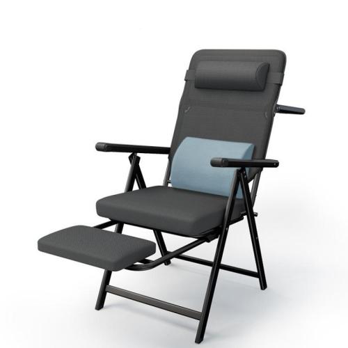 Steel & Sponge & Wood & Cotton Linen Foldable Sun Lounger adjustable Solid PC